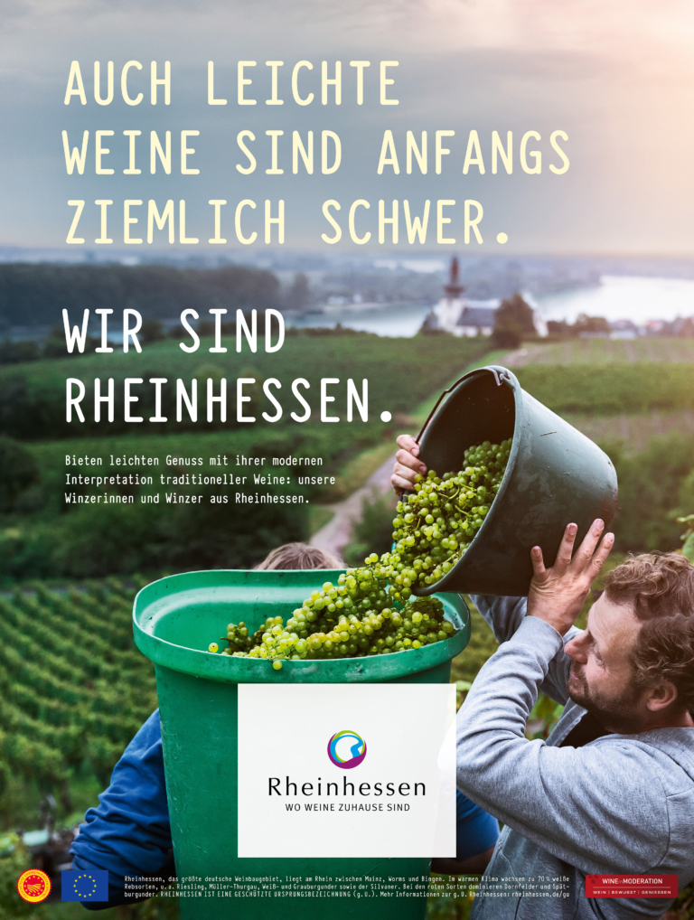 Bild zeigt Kampagnenmotiv Rheinhessen Wein